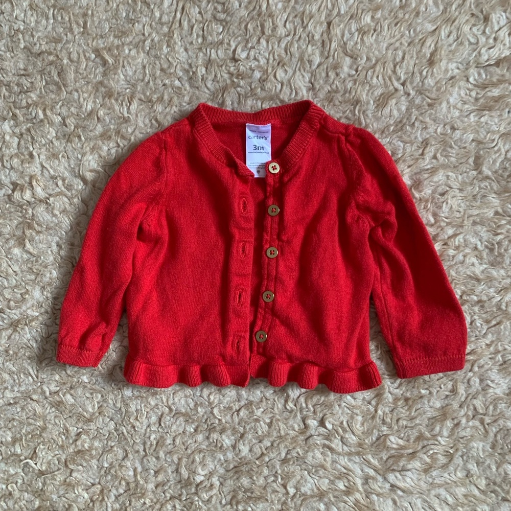 ✨(5 for $20) Carter's Red Cardigan